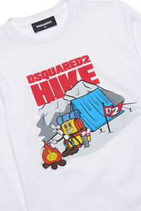 Crew-neck jersey T-shirt with Hike graphics