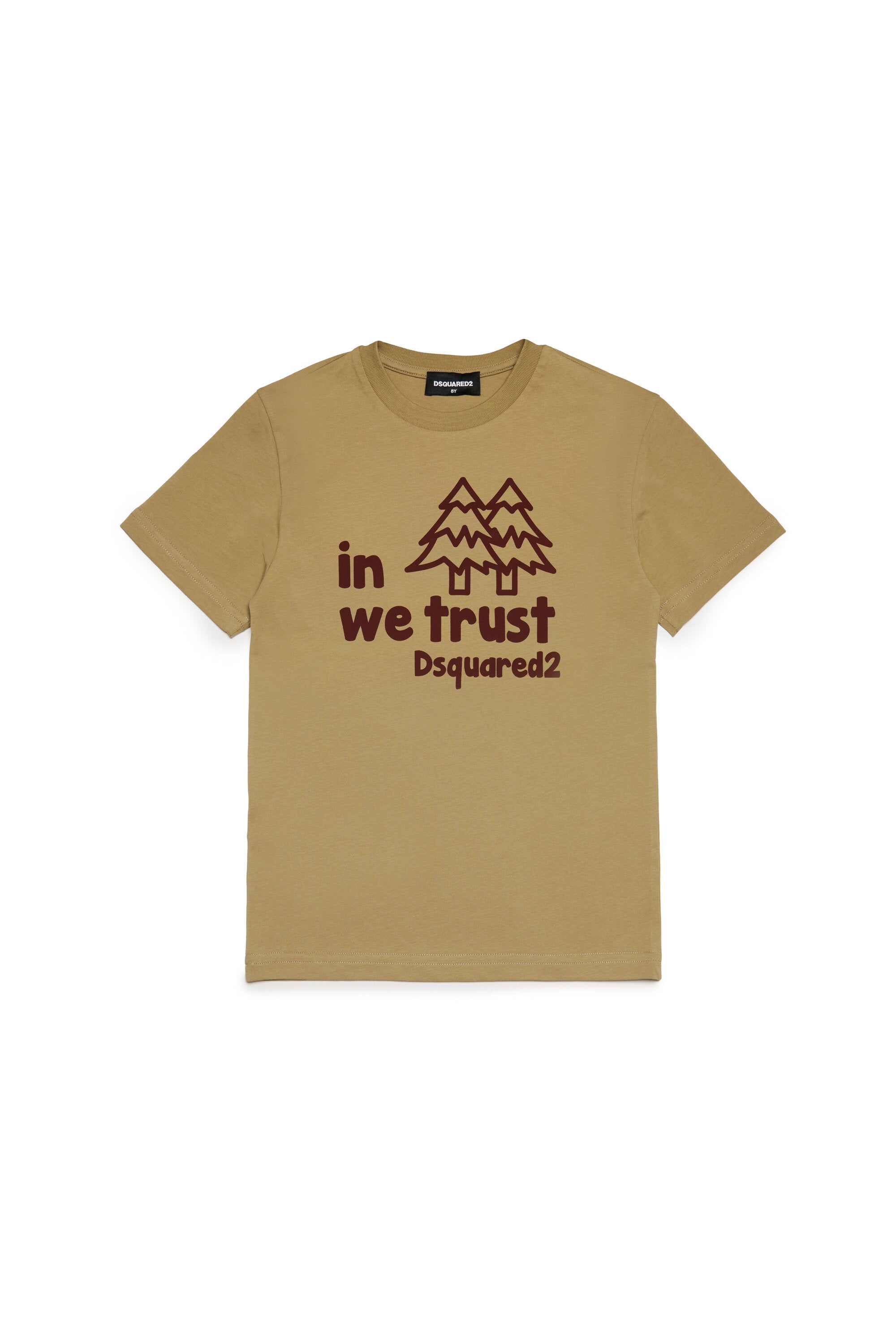 Crew-neck jersey T-shirt with Tree graphics