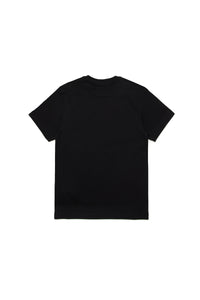 Crew-neck cotton jersey T-shirt with lettering