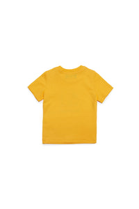 Crew-neck cotton jersey T-shirt with tiny leaf