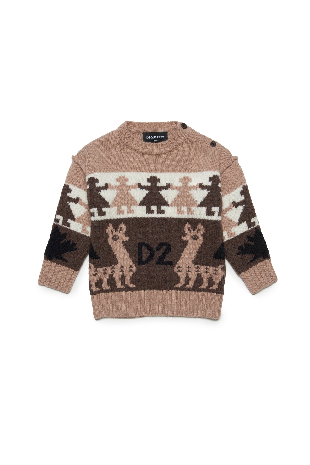 Inca pattern wool-blend crew-neck sweater Inca pattern wool-blend crew-neck sweater