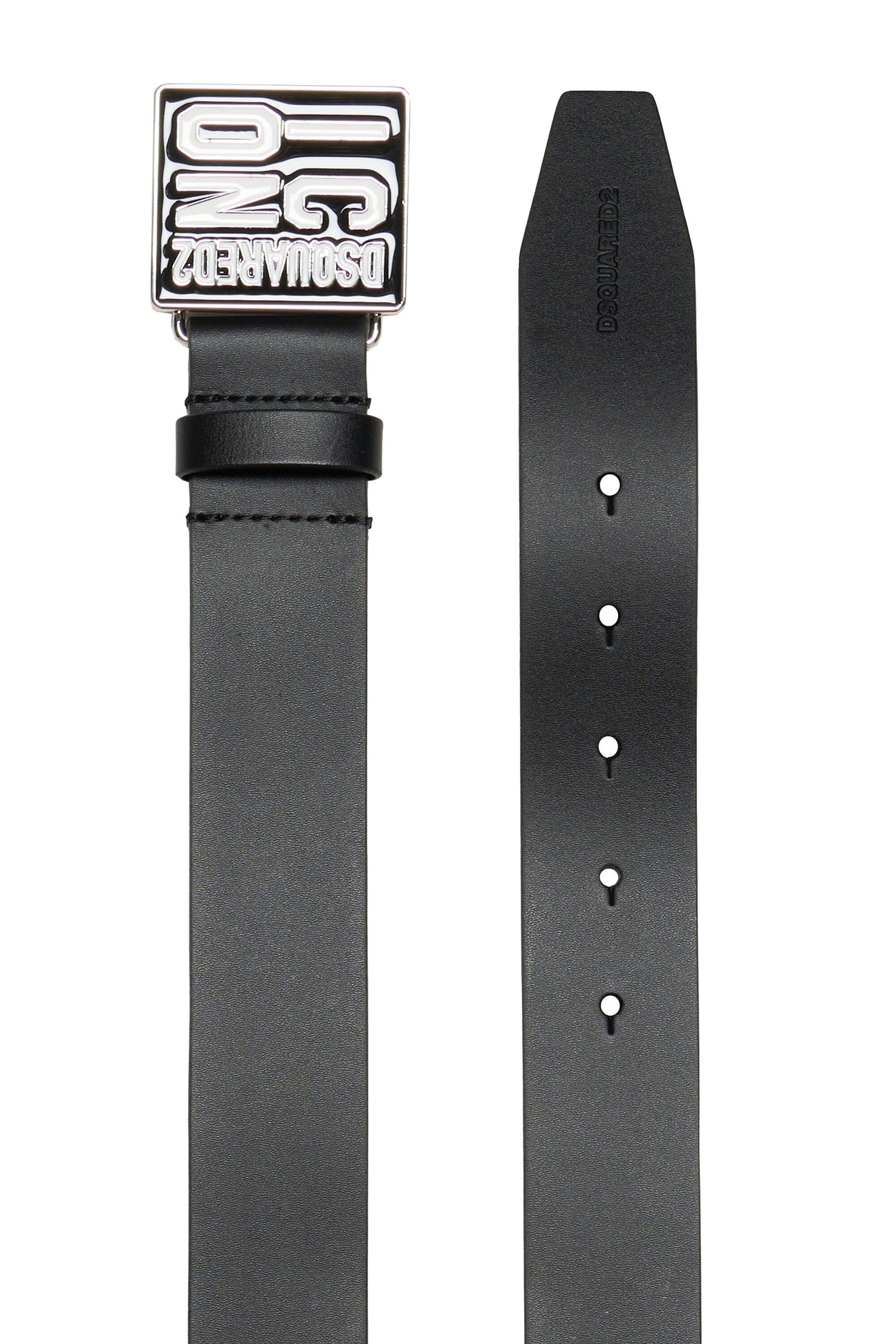 Leather belt with Icon buckle Leather belt with Icon buckle