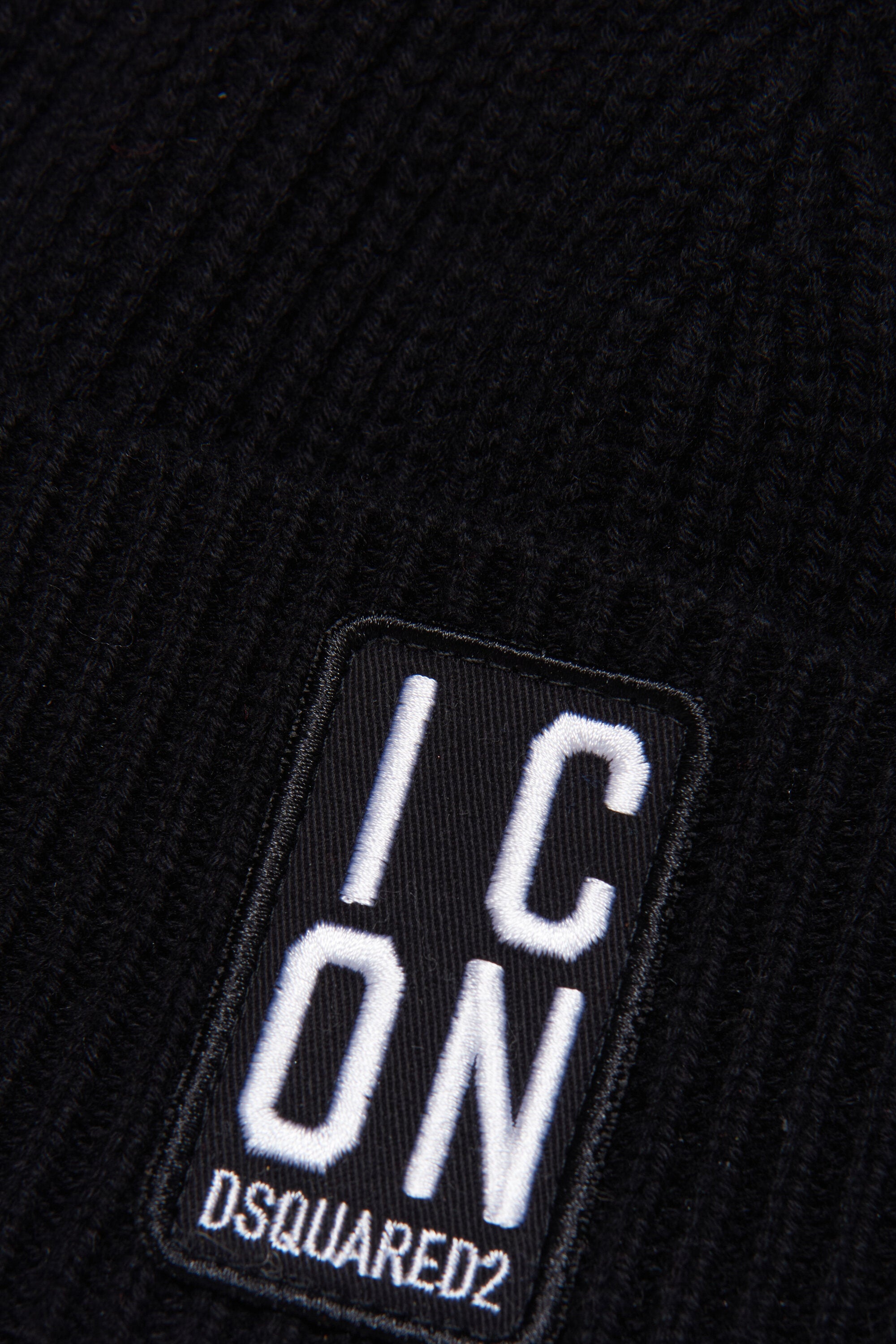 Wool-blend beanie with Icon patch