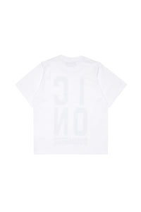 T-shirt girocollo in jersey con maxi-logo Icon