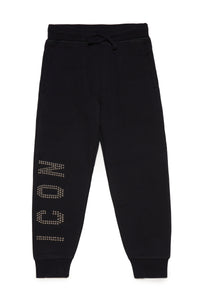 Icon Studs logo jogger pants in fleece