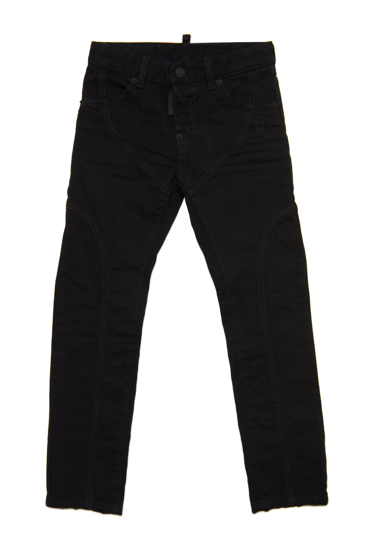 Jeans Cool Guy skinny nero con abrasioni e logo Icon 