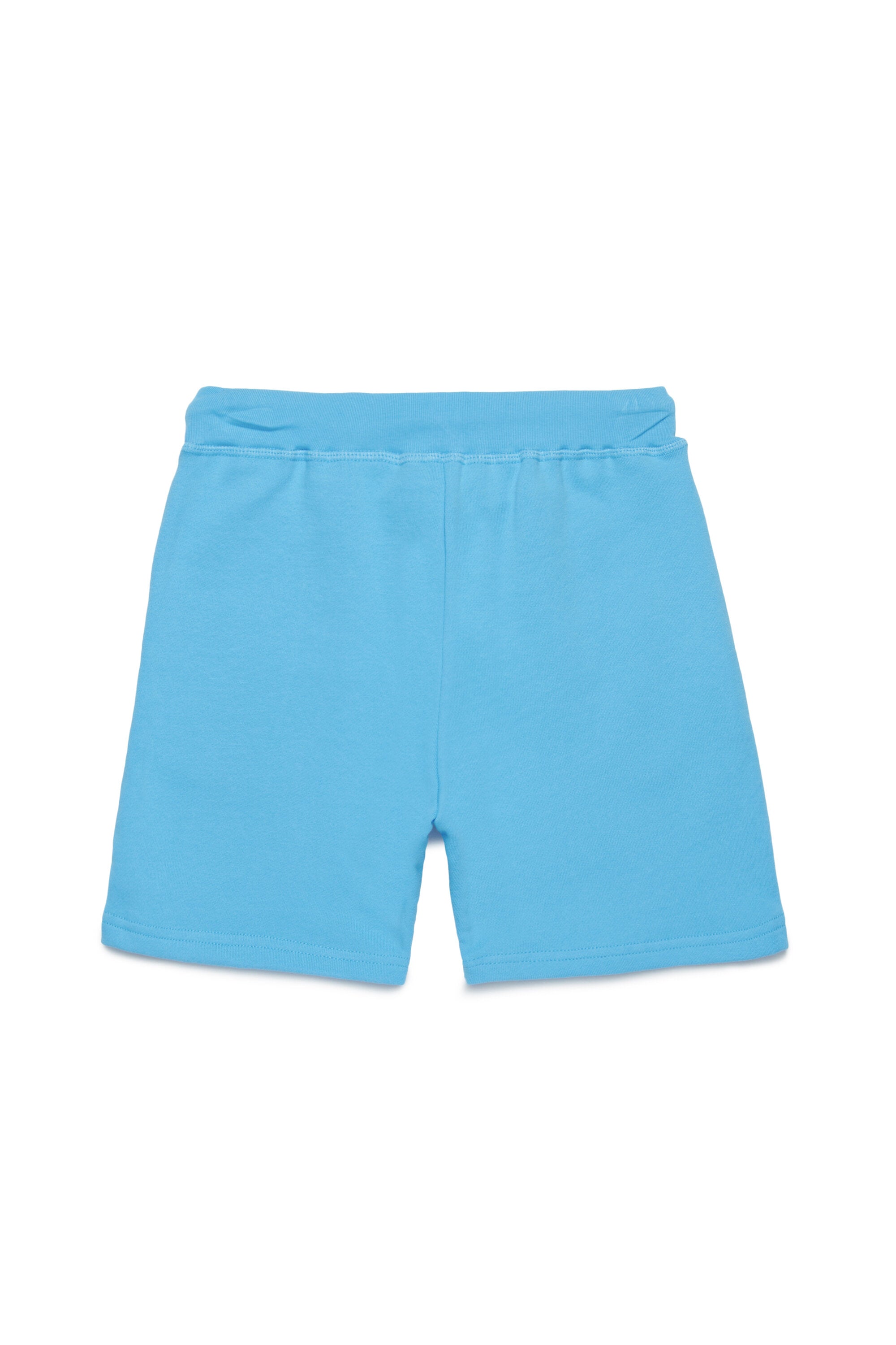 Fleece shorts with three-dimensional branded logo