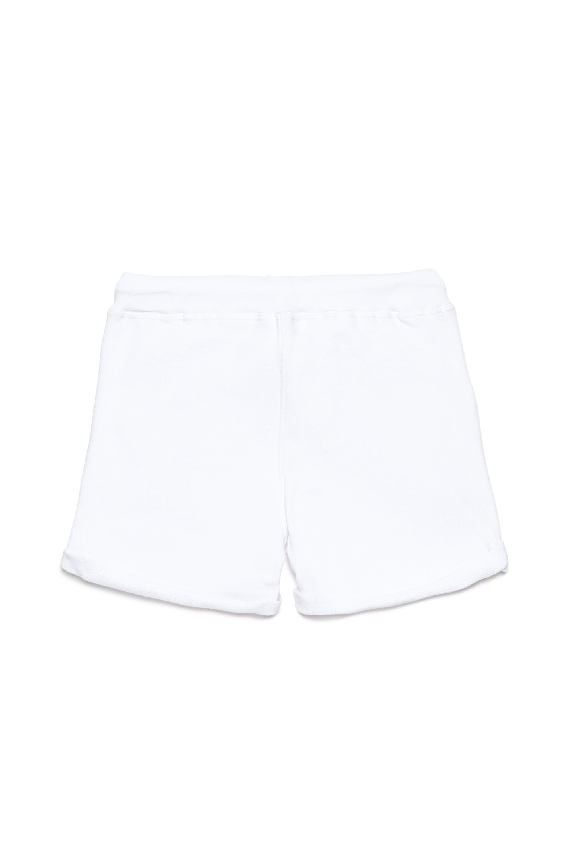Fleece shorts with three-dimensional branded logo