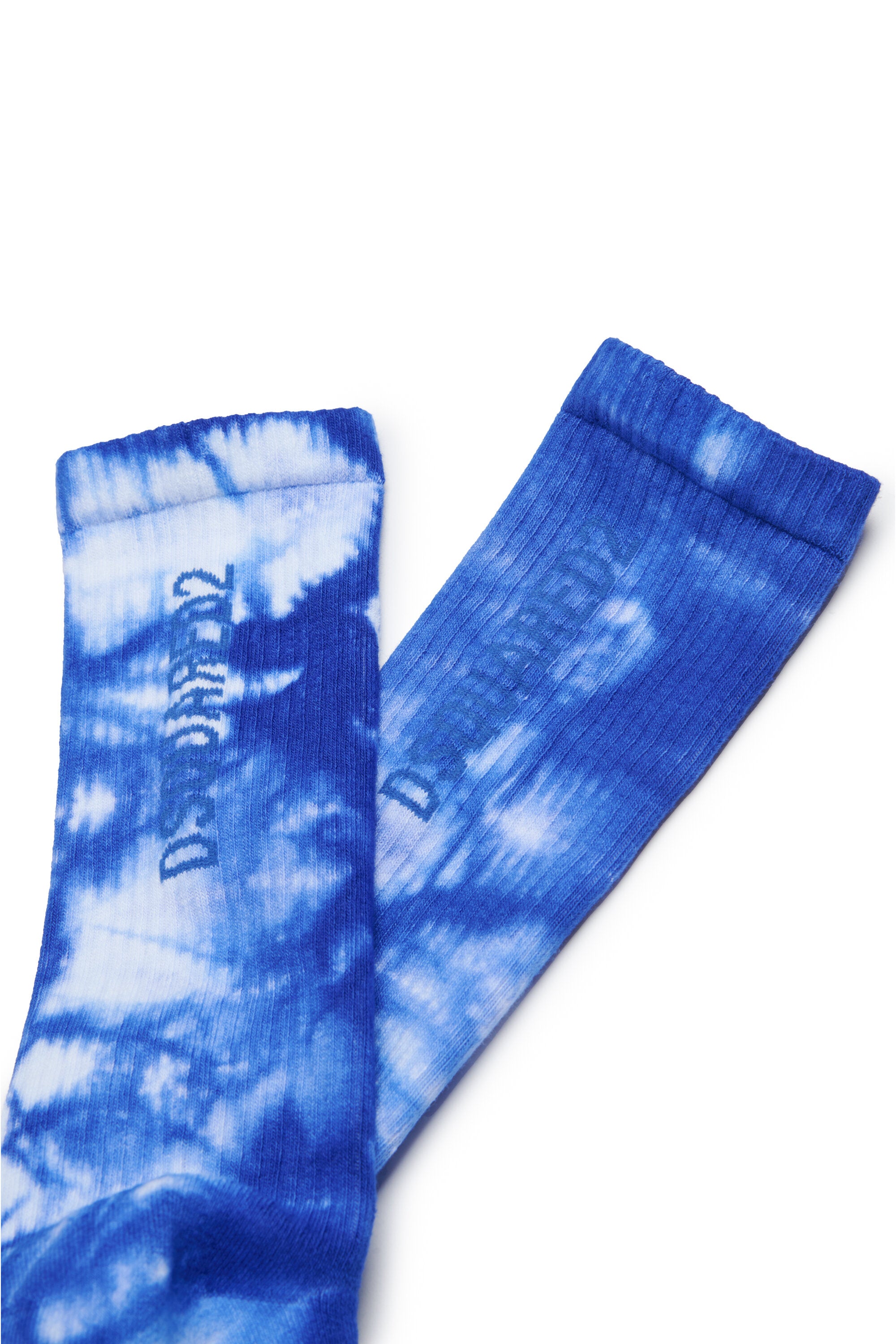 Cotton socks with tie-dye effect