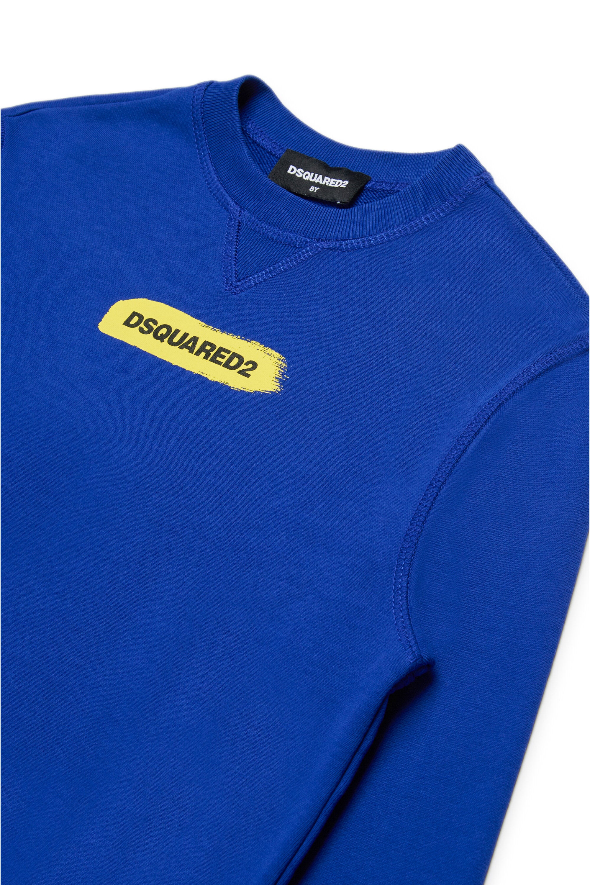 Crew-neck sweatshirt with brushstroke graphics