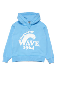Hooded sweatshirt with Wave 1964 graphics