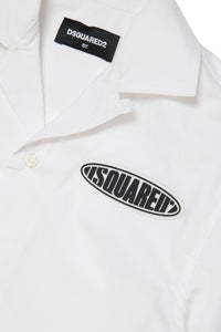 Camicia in popeline con patch logo surf