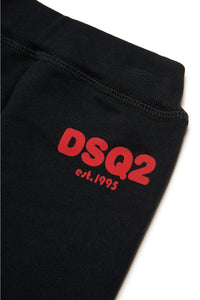 Fleece jogger pants with DSQ2 logo est.1995
