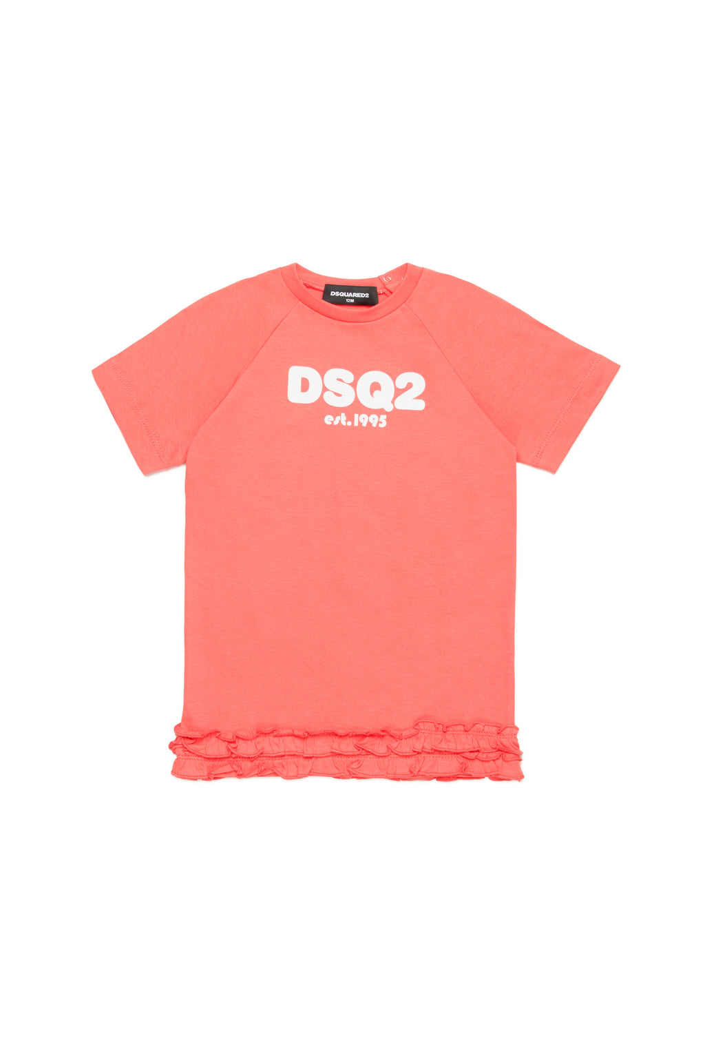 DSQ2 est.1995 branded dress with ruffles
