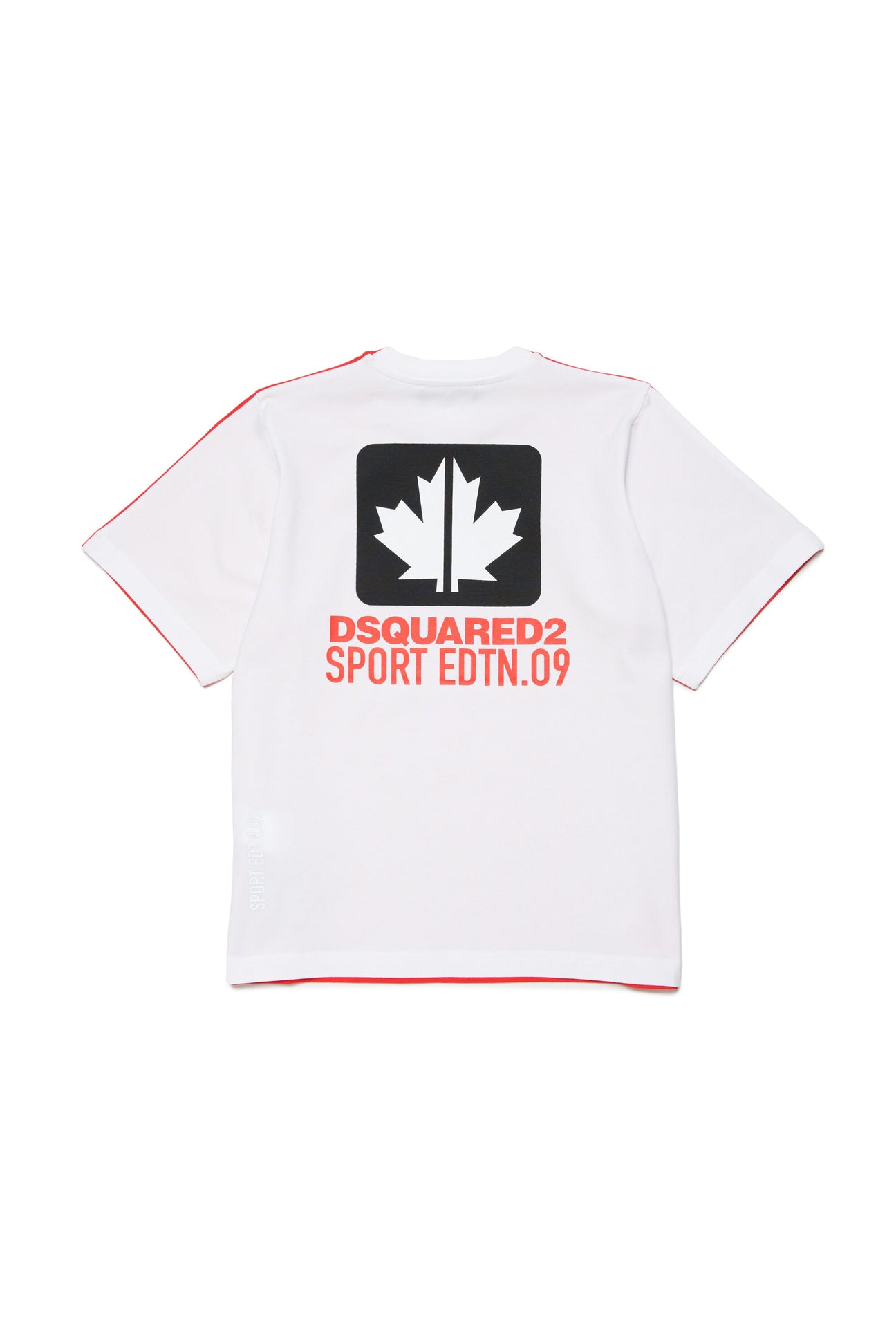 Two-color T-shirt with Leaf graphics Two-color T-shirt with Leaf graphics
