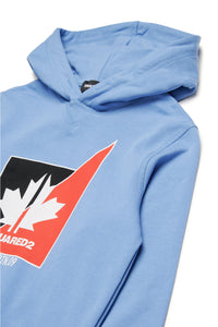 Hooded sweatshirt with two-color Leaf graphics