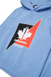 Hooded sweatshirt with two-color Leaf graphics