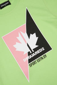 T-shirt con grafica Leaf bicolor