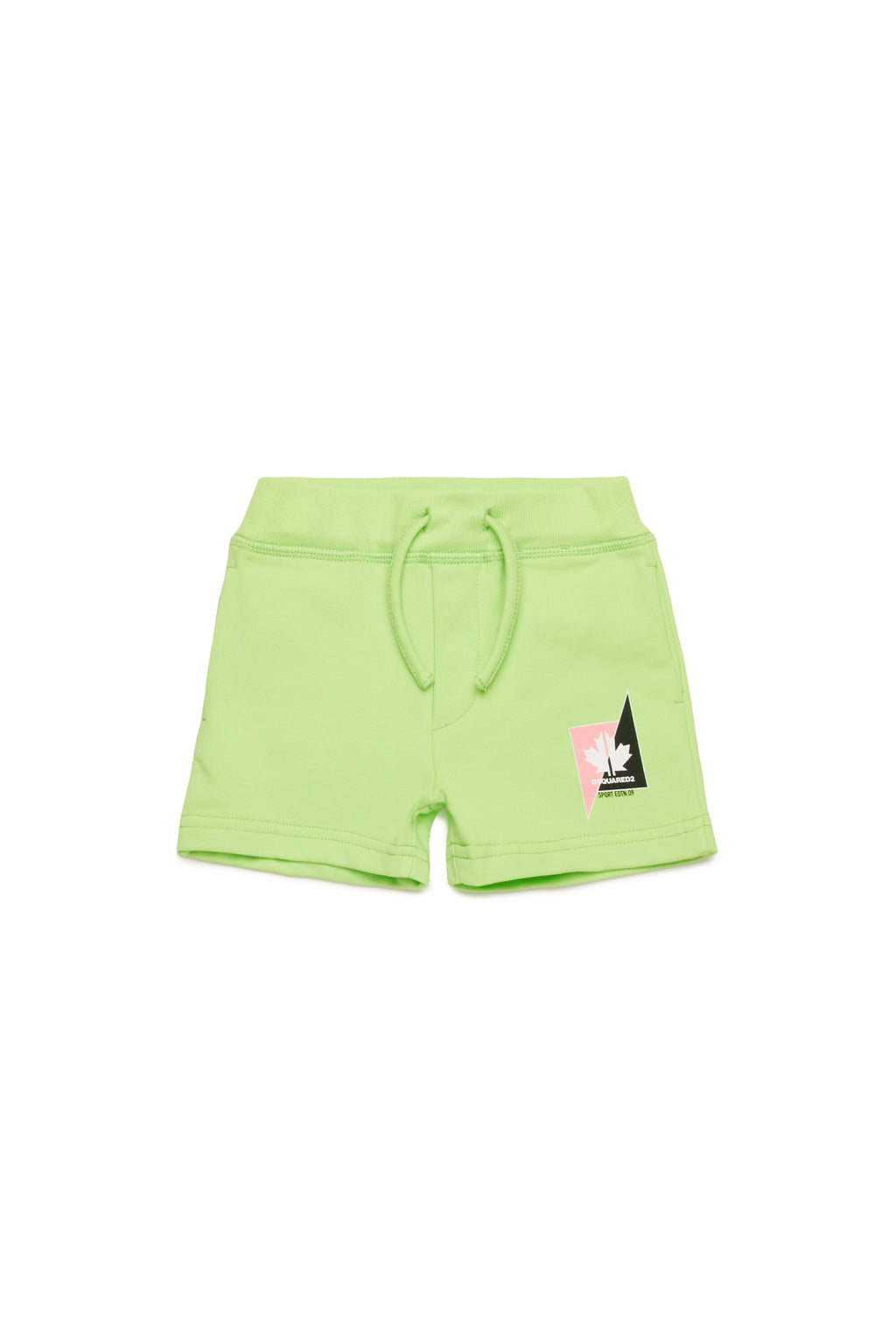 Fleece shorts with two-tone Leaf graphics