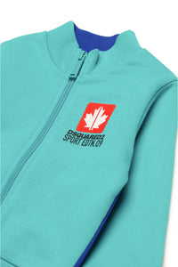 Two-color sweatshirt with Leaf graphics