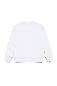 Cotton crew-neck sweatshirt with logo and Pac-Man print
