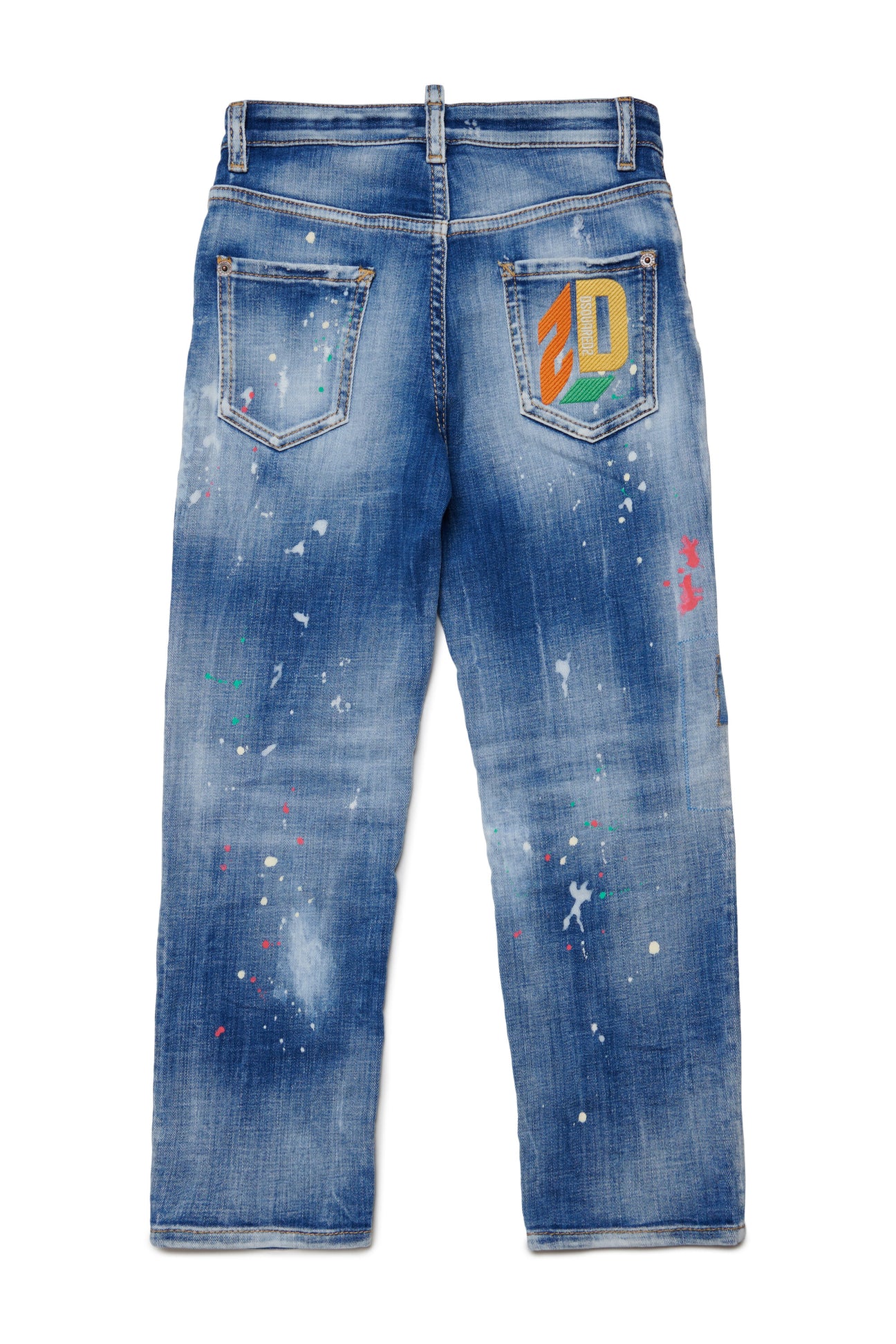 Jeans straight con macchie e logo - 642 Jean Jeans straight con macchie e logo - 642 Jean
