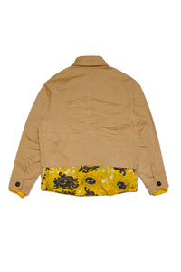 Jacket with large pockets and tribal insert