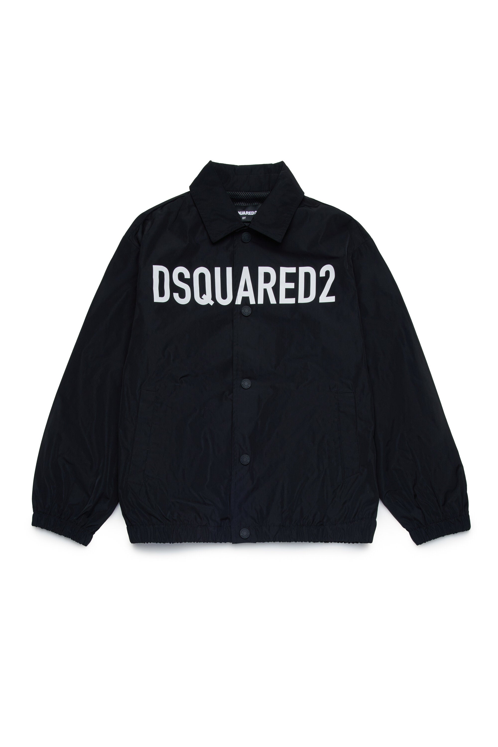 Jacket with collar and logo