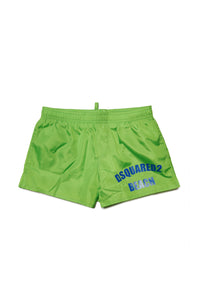 Boxer swimsuit with Beach graphics
