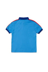Polo shirt with colorblock bands