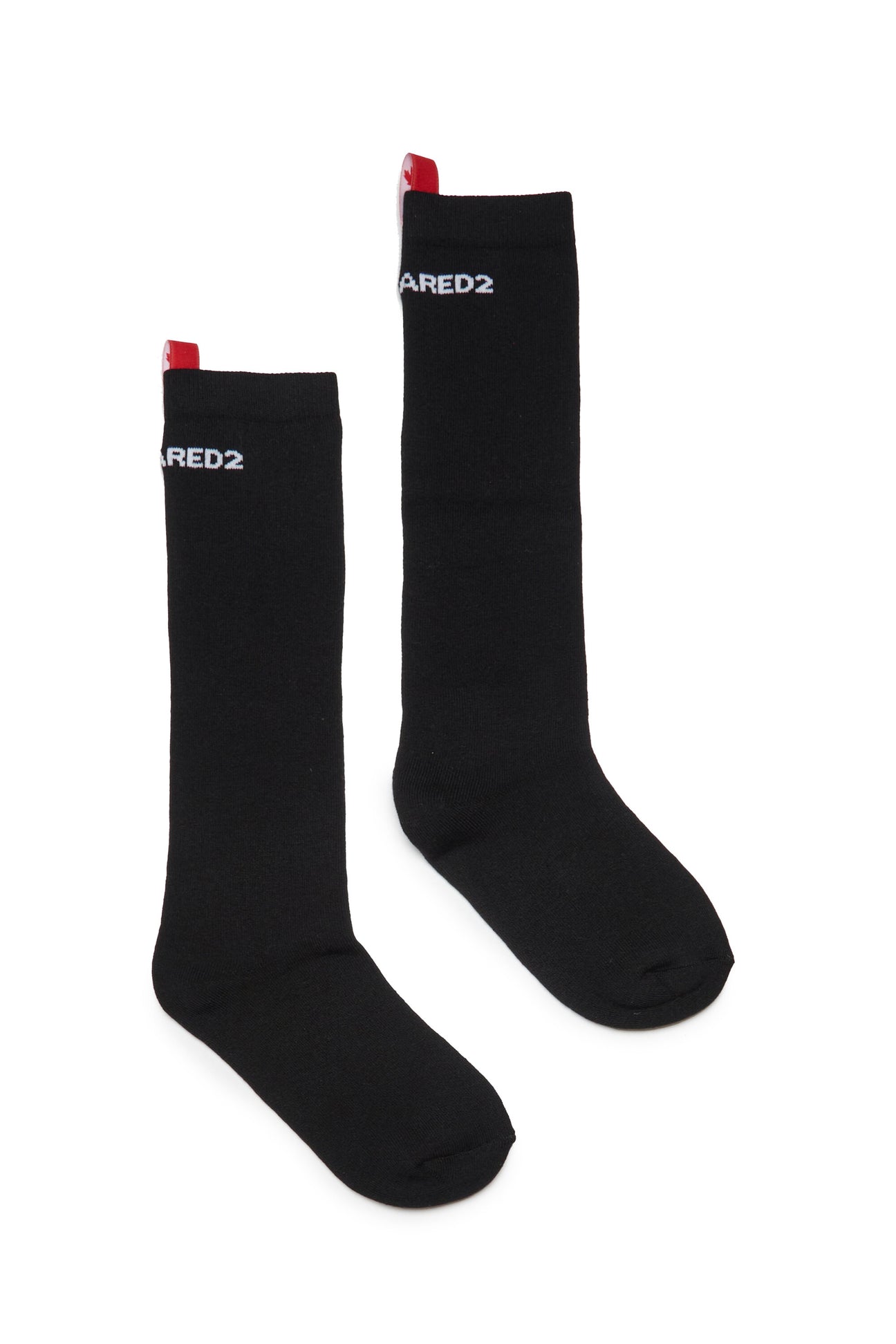 Socks with logo and pull-tab 