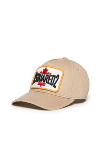 Baseball cap with leaf patch