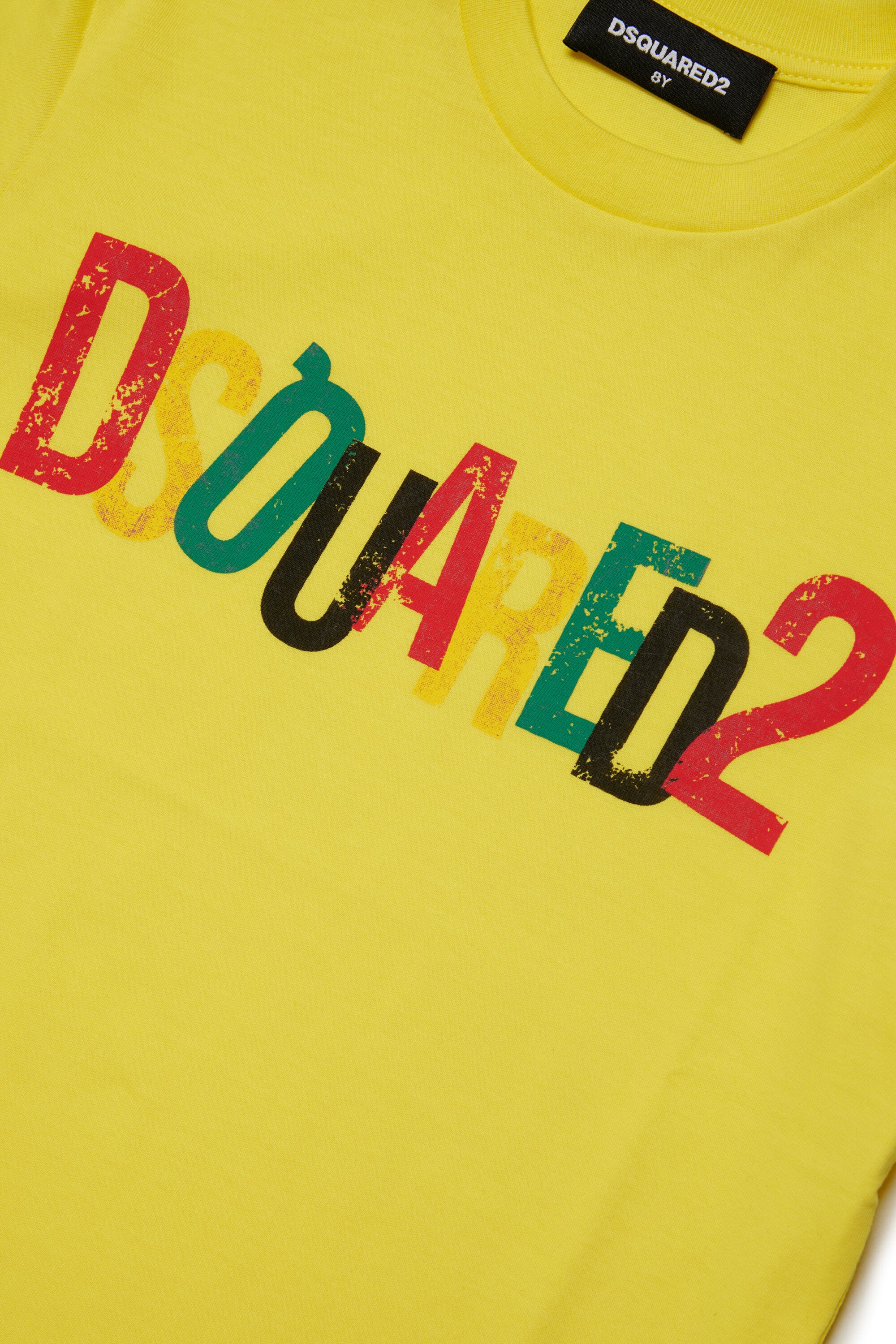 Camiseta multicolor con marca