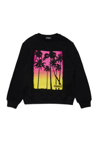 Beach print sweatshirt
