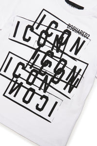 Icon displaced print t-shirt