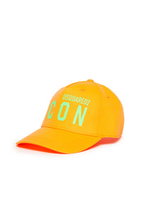 Baseball cap with neon Icon print