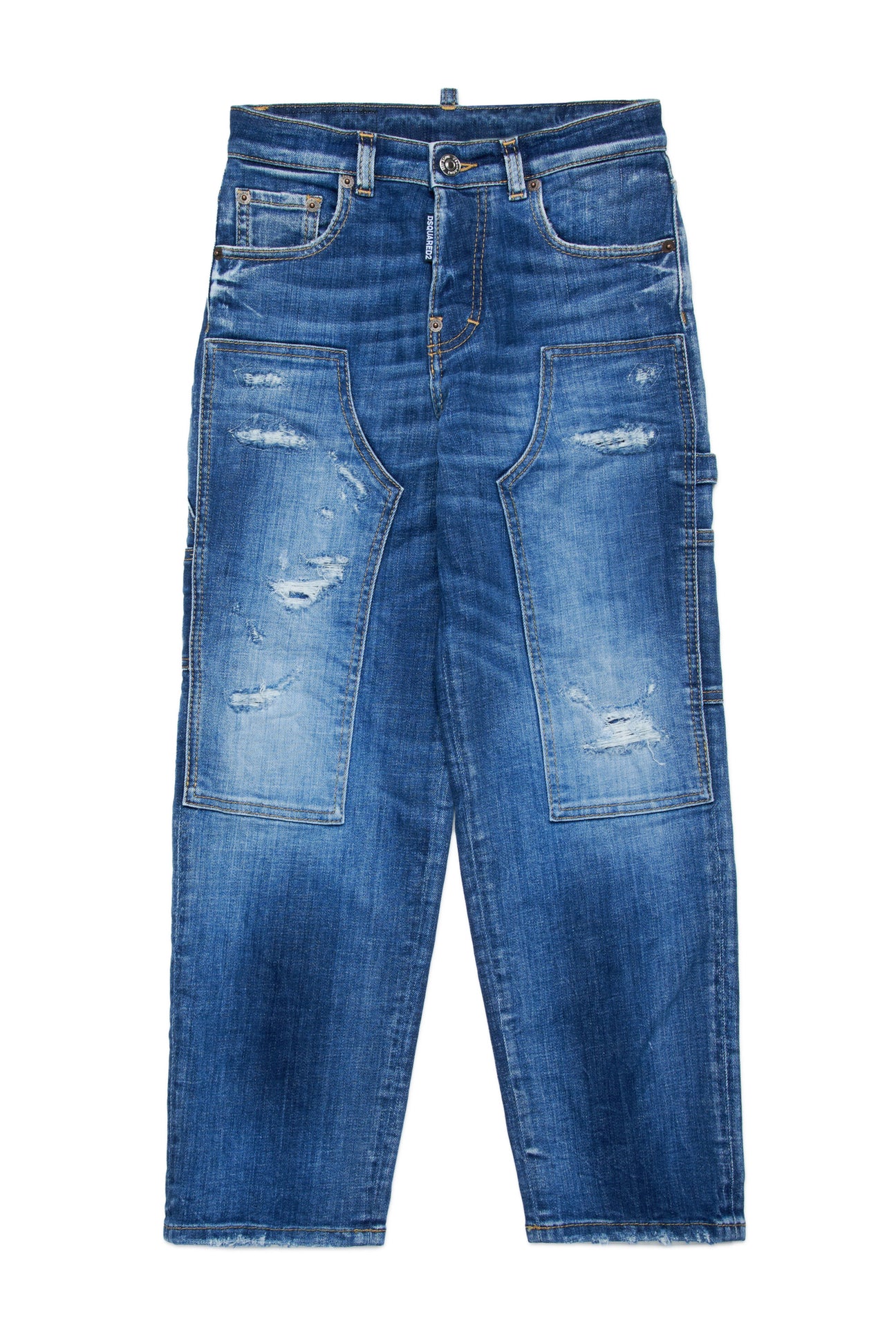 Jeans sfumato con rotture - Loose Fit Jeans sfumato con rotture - Loose Fit