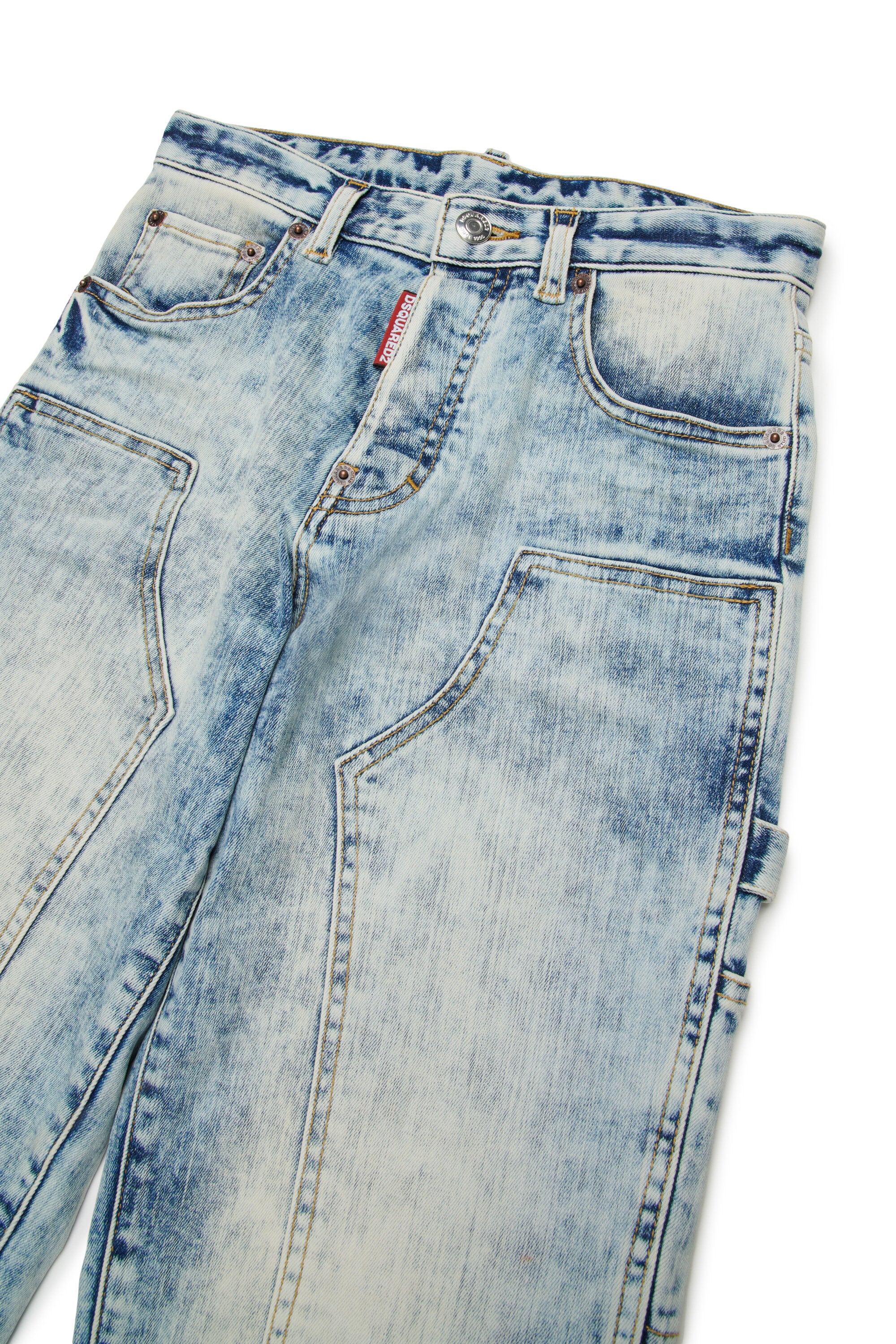 Jeans straight effetto marmorizzato - Loose