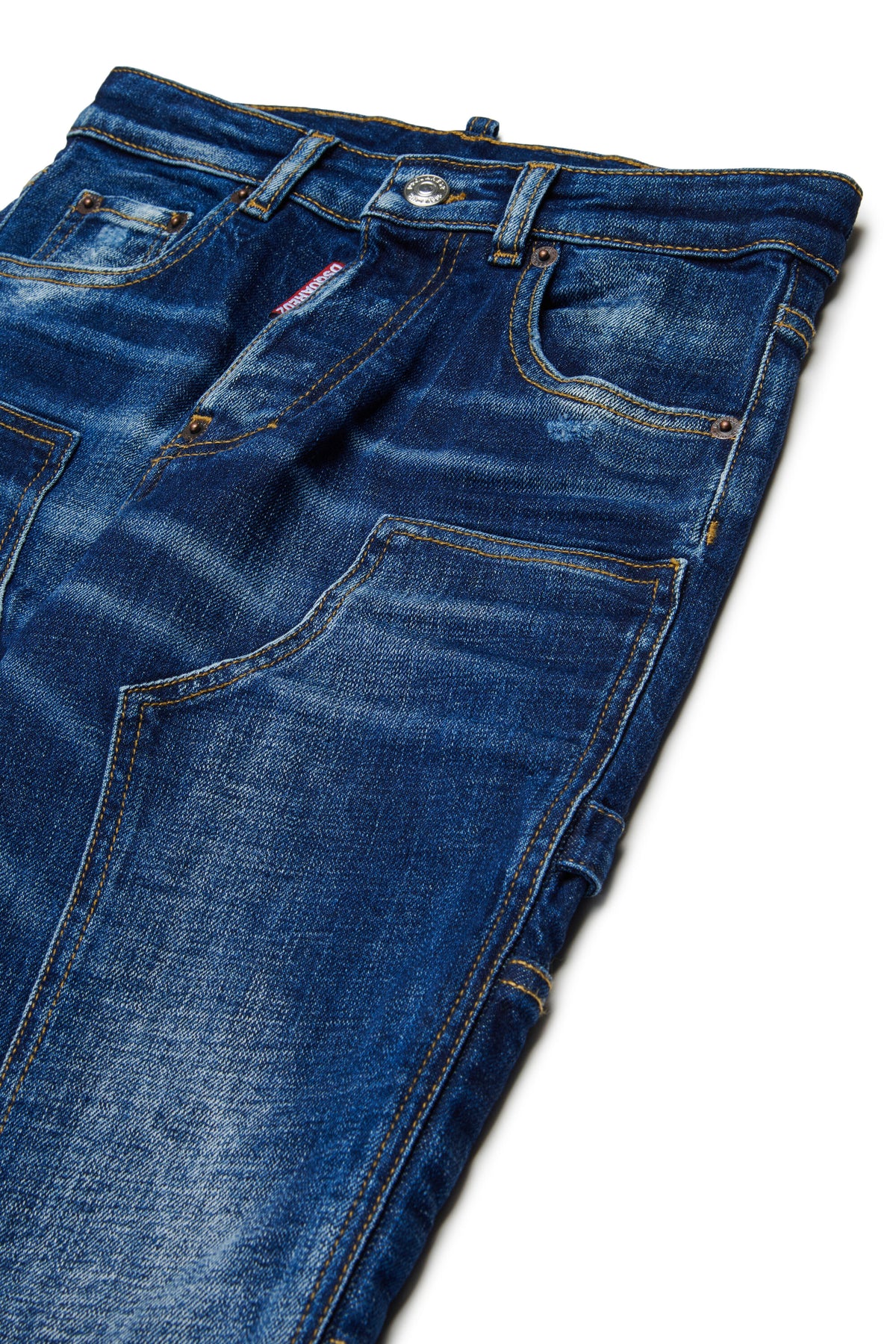 Jeans rectos lavado azul medio - Loose