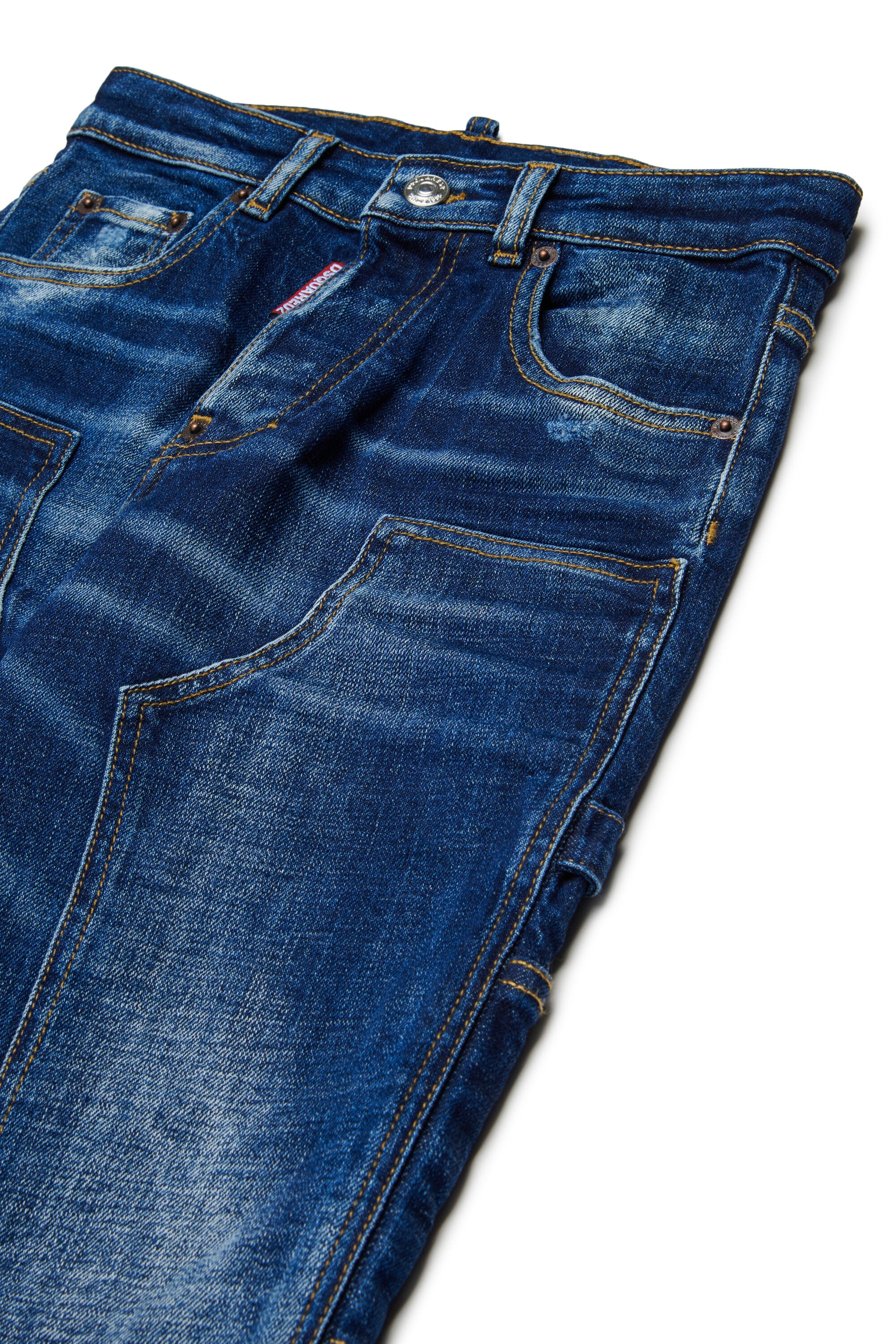 Jean droit délavé bleu moyen - Loose