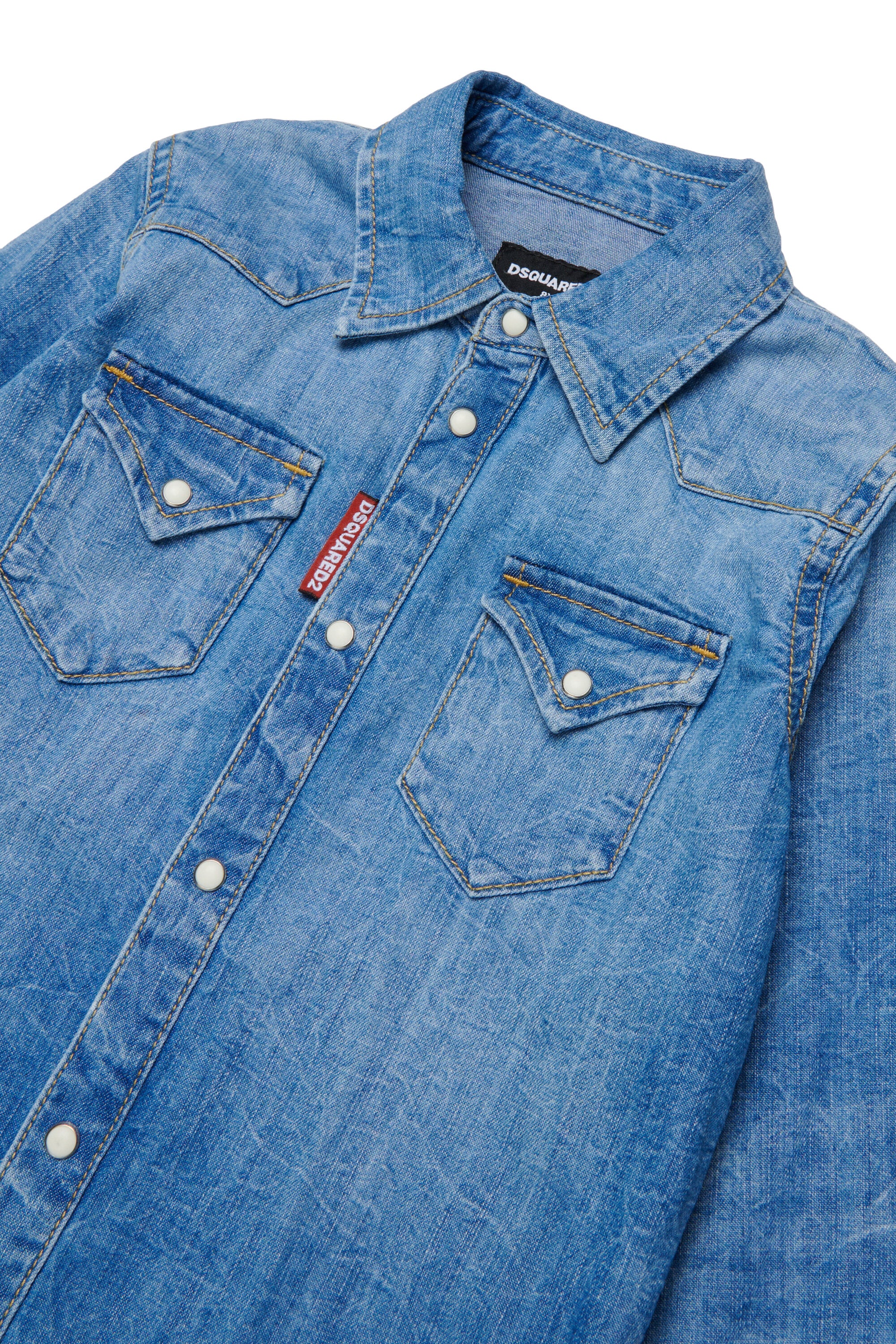 Camisa en denim stretch azul