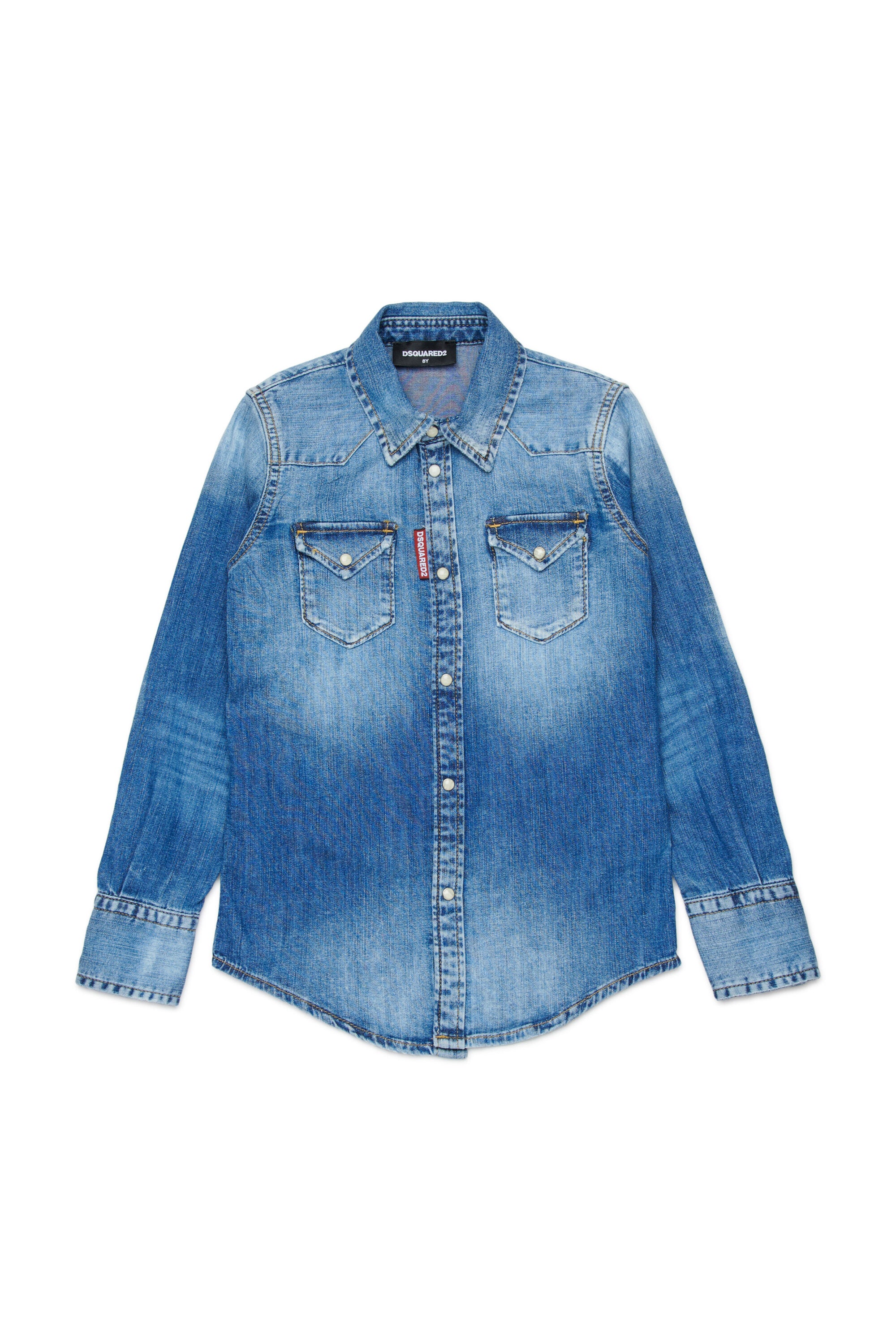 Chemise en denim avec logo