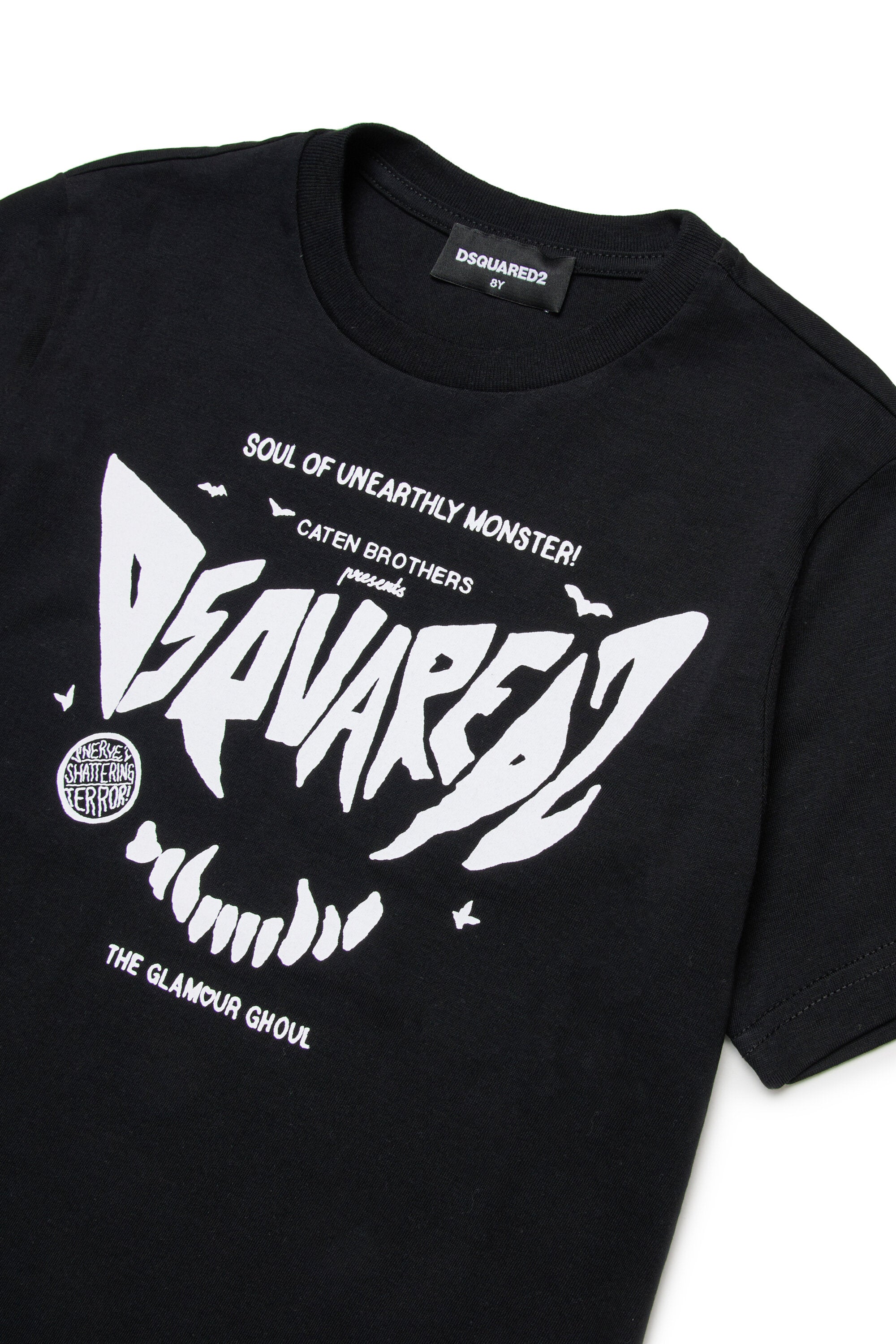 T-shirt in jersey con stampa horror