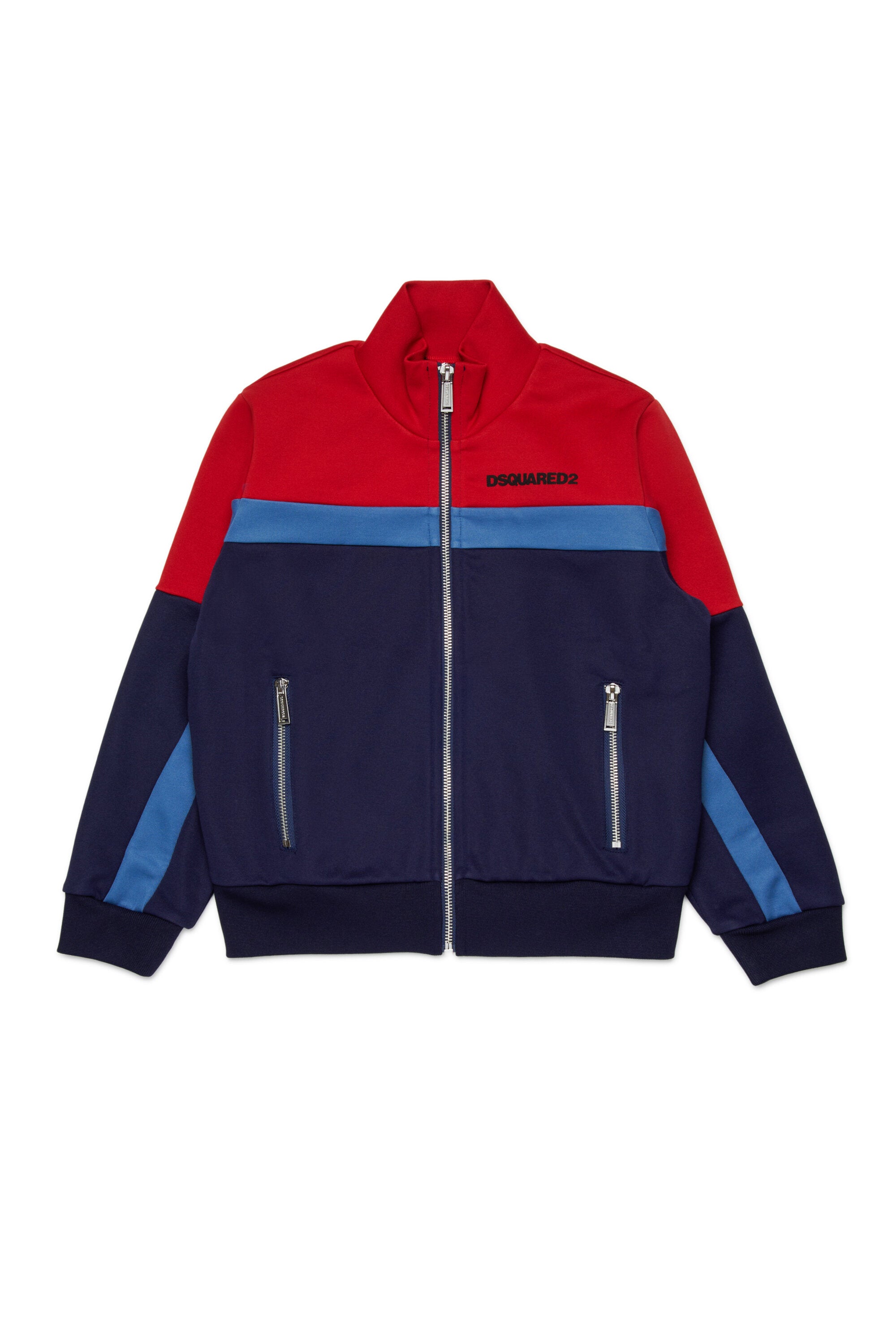 Sudadera de neopreno con cremallera entera y bloques de color