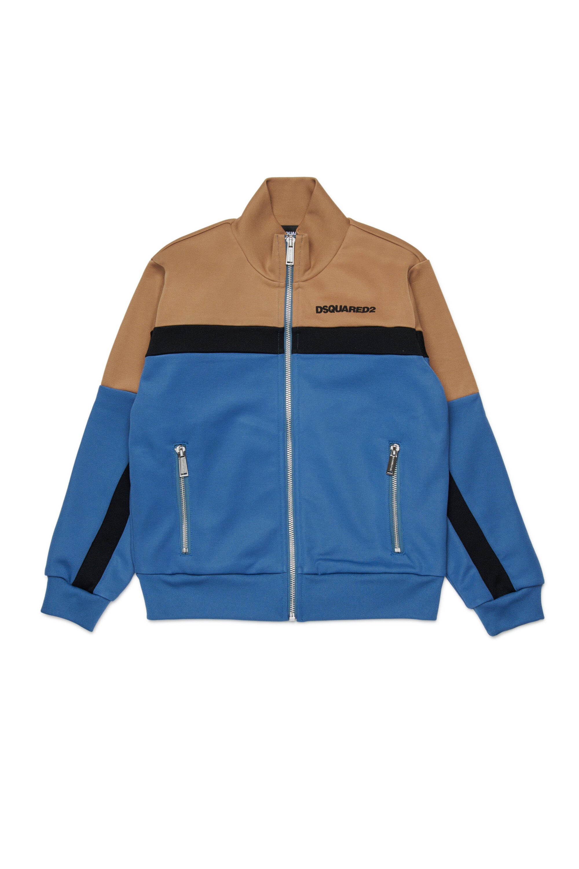 Felpa full zip in neoprene colorblock