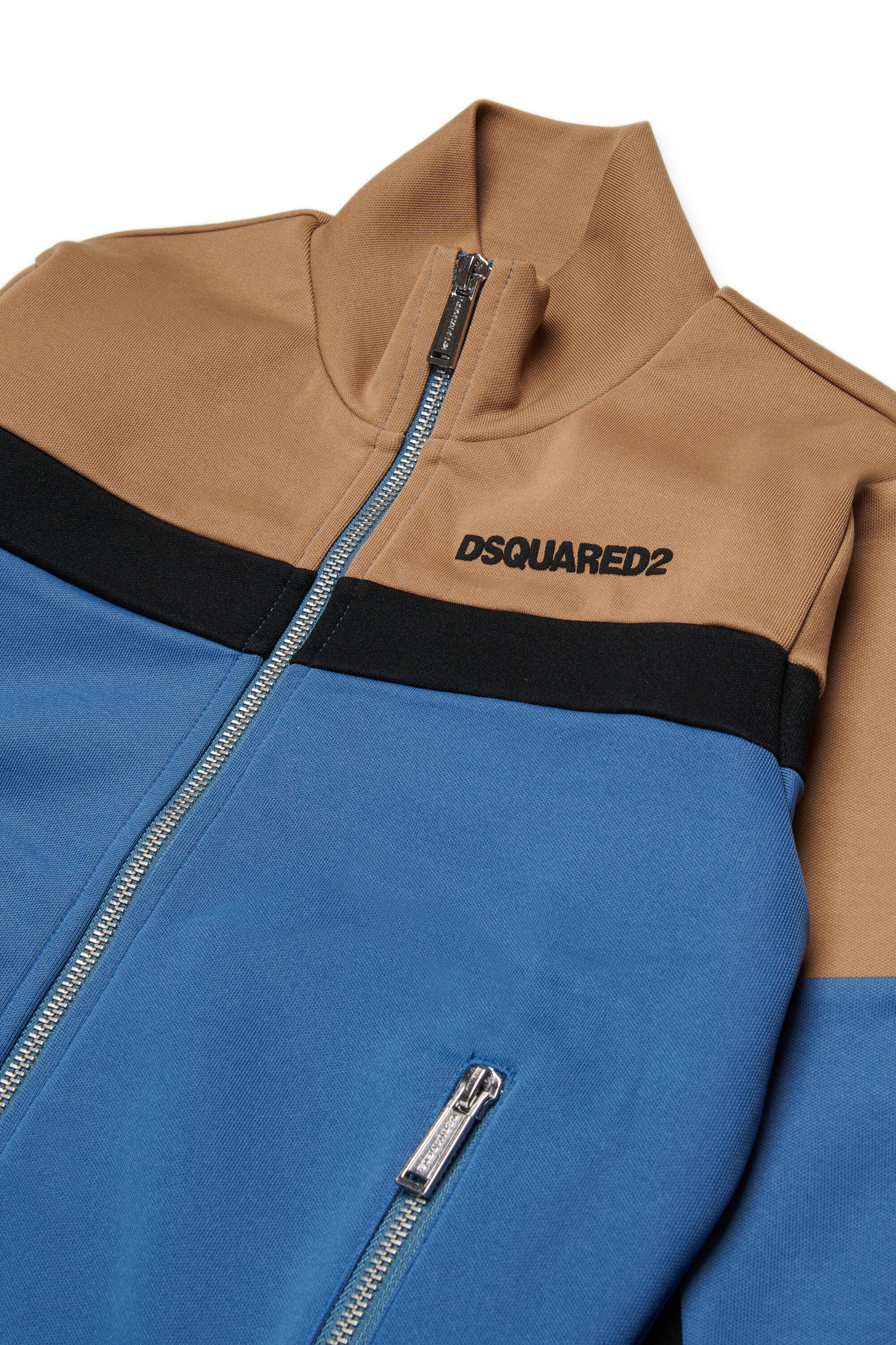 Felpa full zip in neoprene colorblock