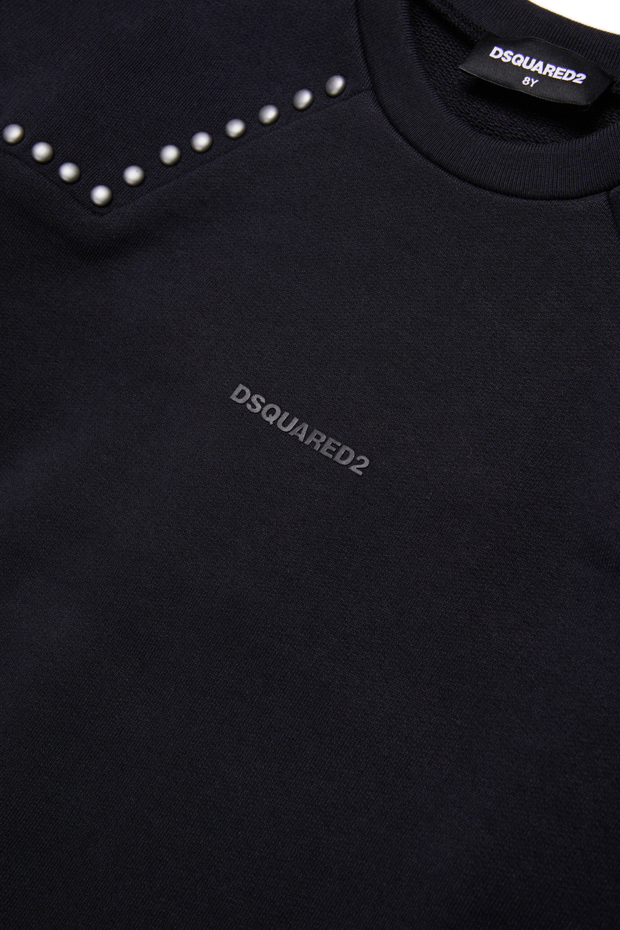 Sudadera de cuello redondo con tachuelas