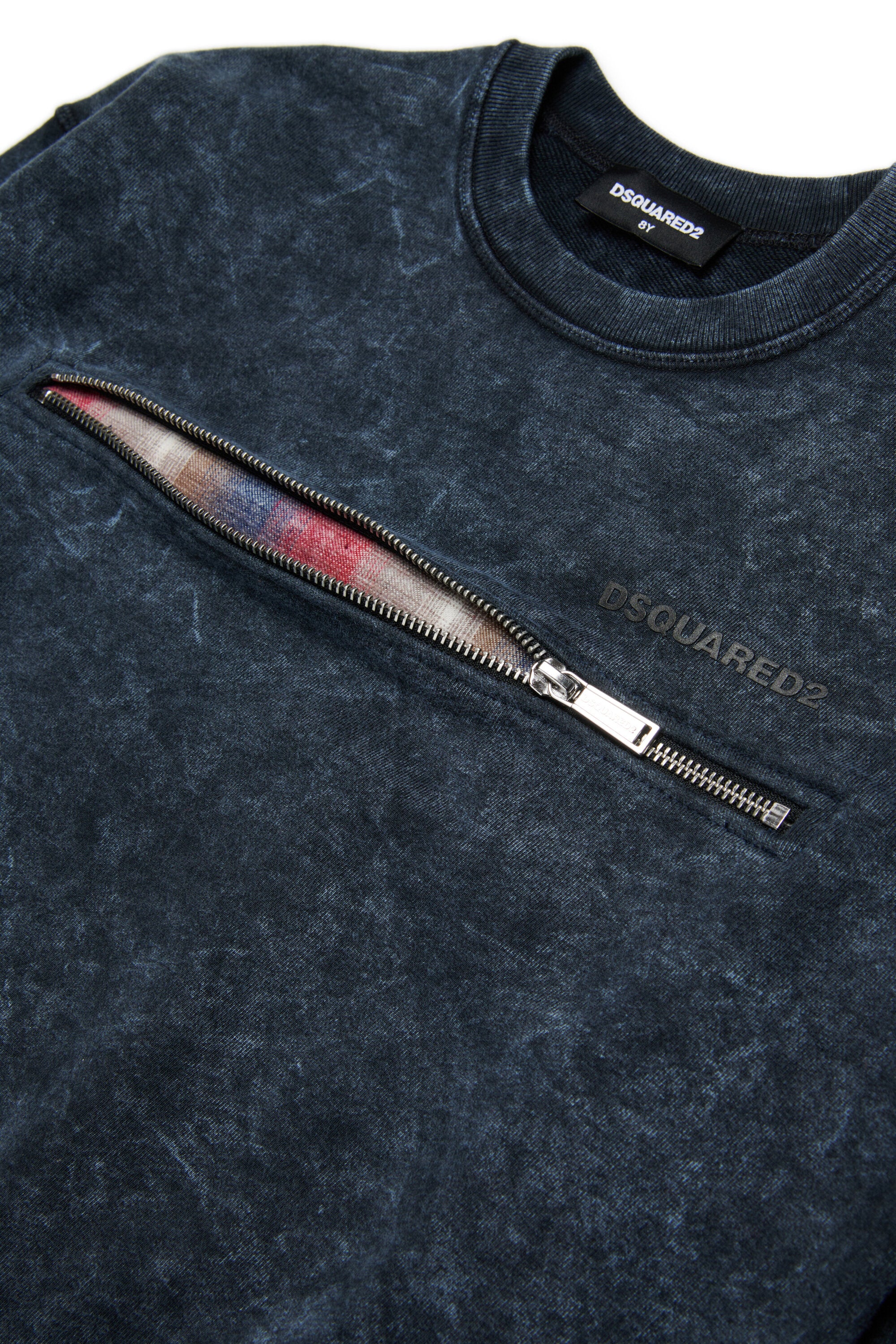 Sudadera de cuello redondo jaspeada