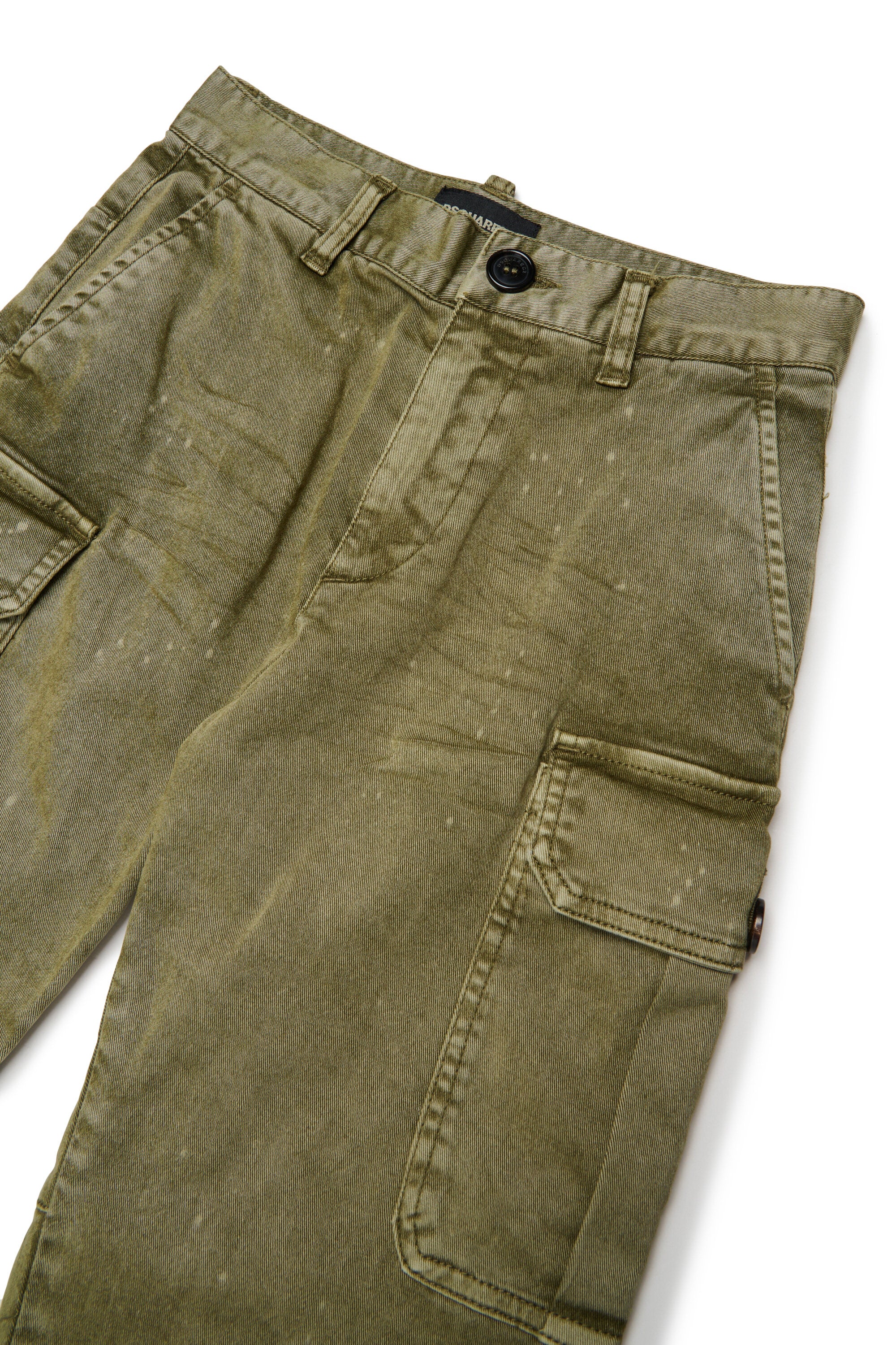 Pantalones cargo de gabardina efecto vintage