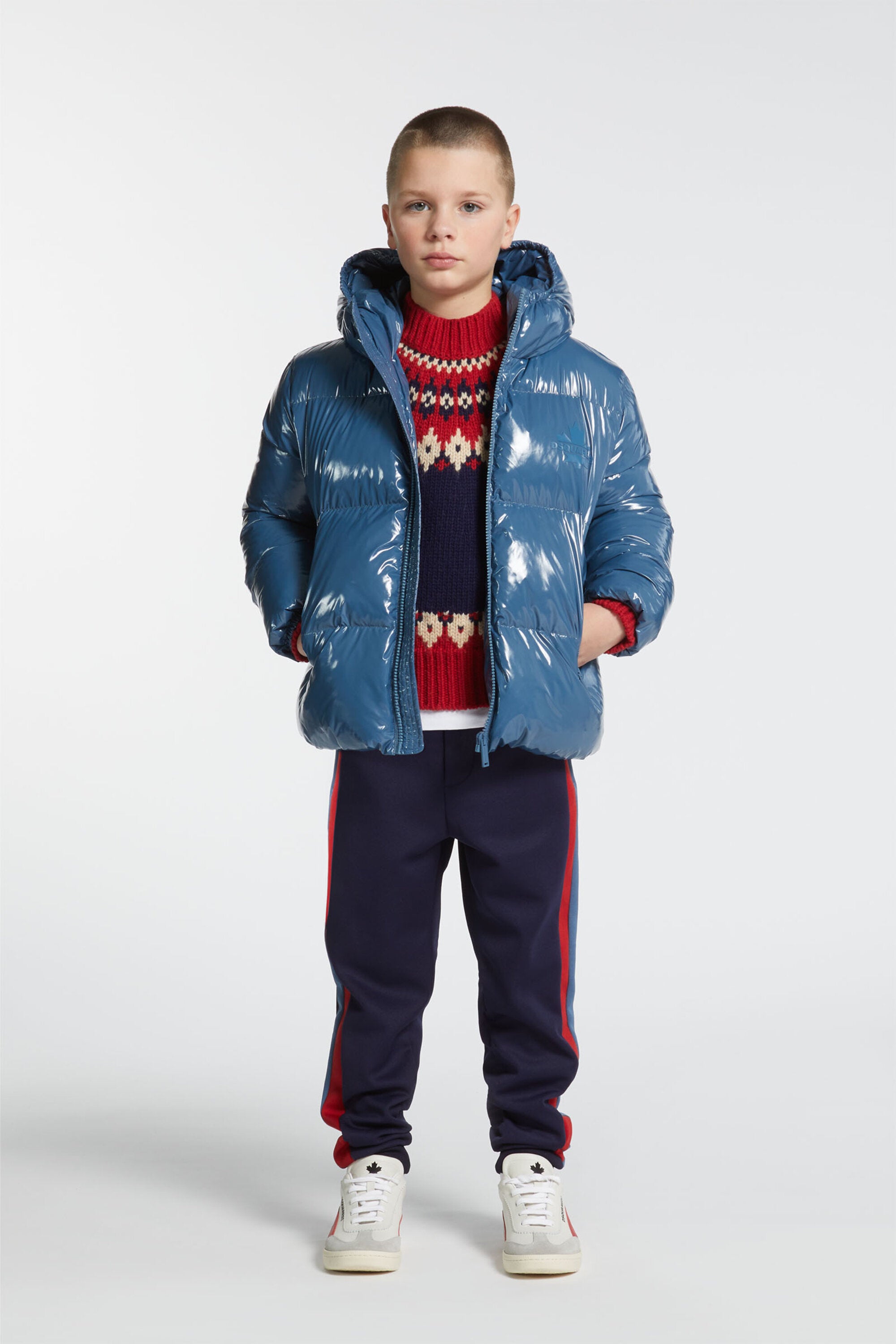 Chaqueta corta acolchada con logotipo Maple Leaf